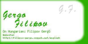 gergo filipov business card